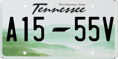 TN license plate A1555V