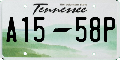 TN license plate A1558P