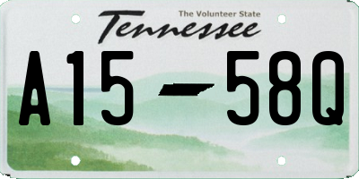TN license plate A1558Q