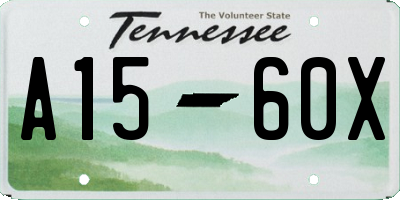 TN license plate A1560X