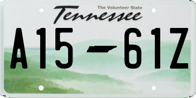 TN license plate A1561Z