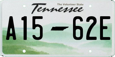 TN license plate A1562E