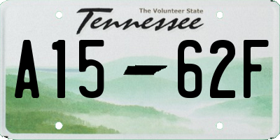 TN license plate A1562F