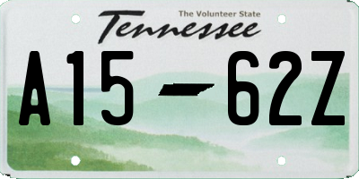 TN license plate A1562Z