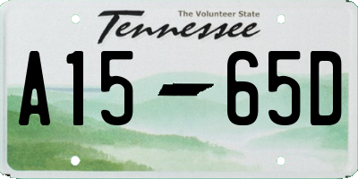 TN license plate A1565D