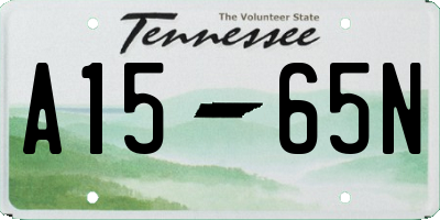 TN license plate A1565N