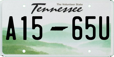 TN license plate A1565U