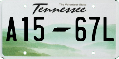 TN license plate A1567L