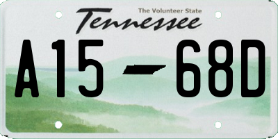 TN license plate A1568D