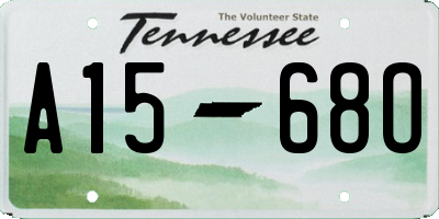 TN license plate A1568O