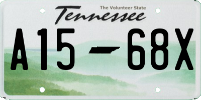 TN license plate A1568X