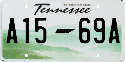TN license plate A1569A