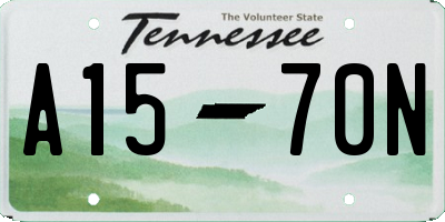 TN license plate A1570N