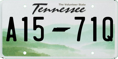 TN license plate A1571Q