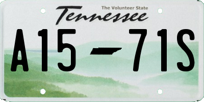 TN license plate A1571S