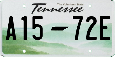 TN license plate A1572E