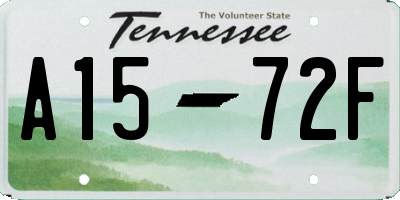 TN license plate A1572F