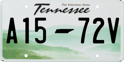 TN license plate A1572V