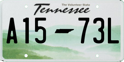 TN license plate A1573L