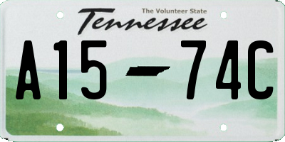 TN license plate A1574C