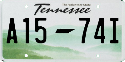 TN license plate A1574I
