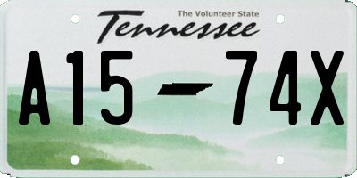 TN license plate A1574X
