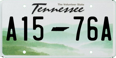 TN license plate A1576A