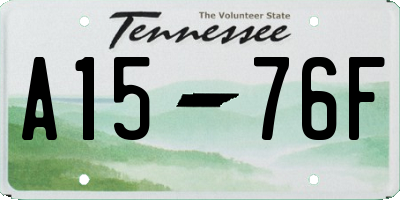 TN license plate A1576F