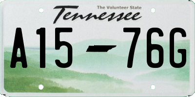 TN license plate A1576G