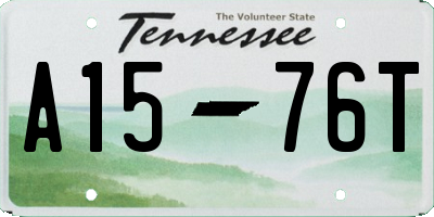 TN license plate A1576T