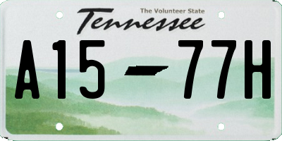 TN license plate A1577H