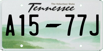 TN license plate A1577J