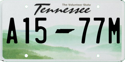 TN license plate A1577M