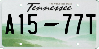 TN license plate A1577T