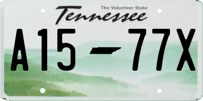 TN license plate A1577X