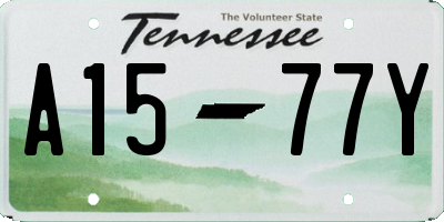 TN license plate A1577Y
