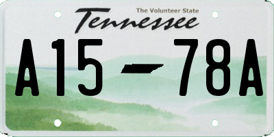 TN license plate A1578A
