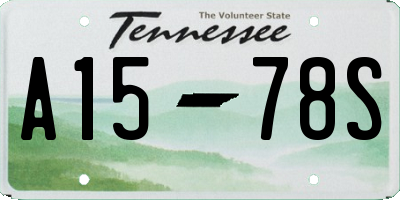 TN license plate A1578S