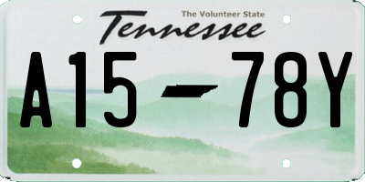 TN license plate A1578Y