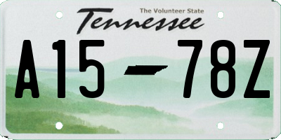 TN license plate A1578Z