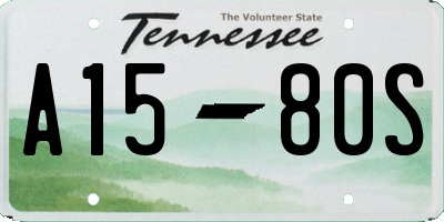 TN license plate A1580S