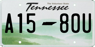 TN license plate A1580U