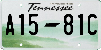 TN license plate A1581C