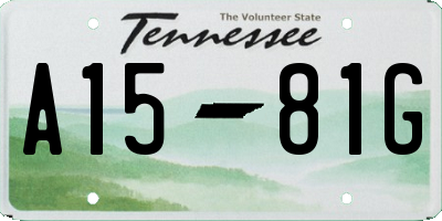 TN license plate A1581G