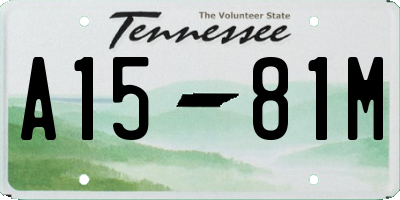 TN license plate A1581M