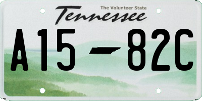 TN license plate A1582C