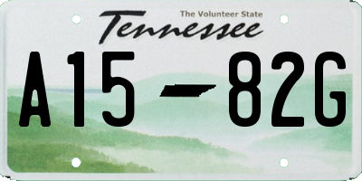 TN license plate A1582G