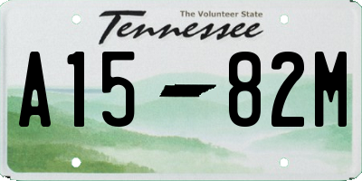 TN license plate A1582M