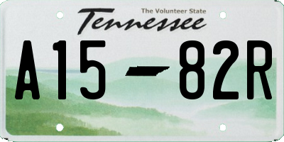 TN license plate A1582R