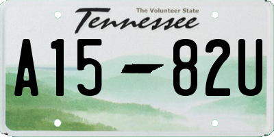 TN license plate A1582U